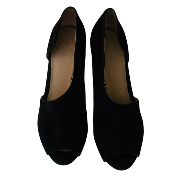 Botkier Adelia D'orsay Peep toe Slip on suede bootie heels size 5.5 - Picture 7 of 12